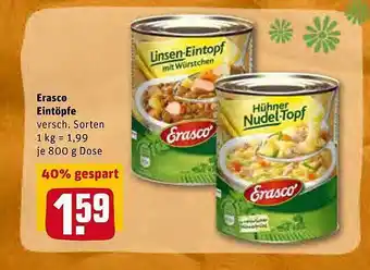 REWE Kaufpark Erasco Eintöpfe Angebot