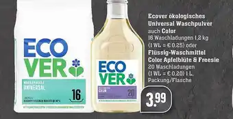 Edeka Ecover ökologisches Universal Waschpulver Auch Color Oder Flüssig-waschmittel Color Apfelblüte & Freesie Angebot