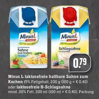 Edeka Minus L Laktosefreia Haltbare Sahne Zum Kochen Oder Laktosefreie H-schlagsahne Angebot