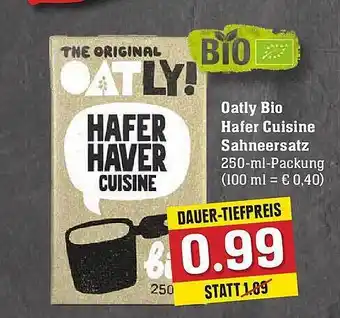 Edeka Oatly Bio Hafer Cuisine Sahneersatz Angebot