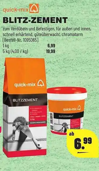 Leitermann Baumarkt Blitz-zement Quick-mix Angebot