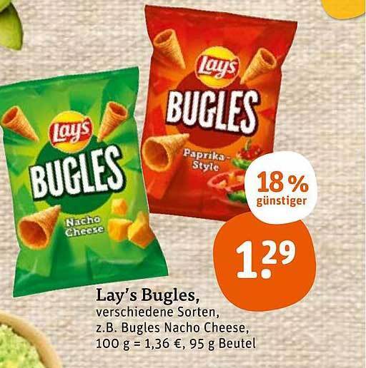 Lay's Bugles Verschiedene Sorten Angebot bei tegut
