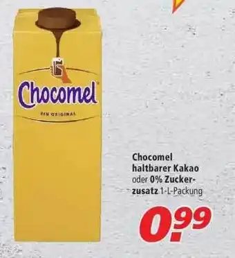 Marktkauf Chocomel Haltbarer Kakao Oder 0% Zucker-zusatz Angebot