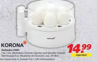 Marktkauf Korona Eierkocher 25301 Angebot