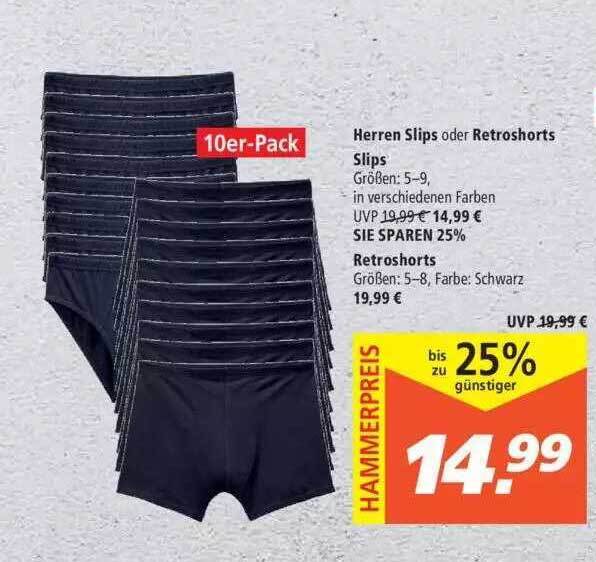 Herren Slips Oder Retroshorts Angebot bei Marktkauf