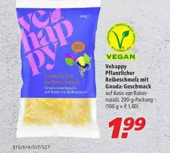 Marktkauf Vehappy Pflanzlicher Reibeschmelz Mit Gouda-geschmack Angebot