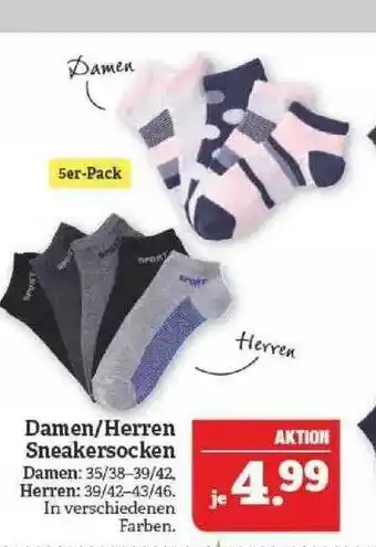 Marktkauf Damen Herren Sneakersocken Angebot