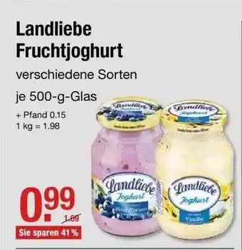 V Markt Landliebe Fruchtjoghurt 500g Angebot