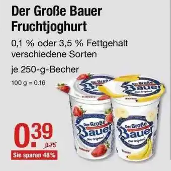 V Markt Der Große Bauer Fruchtjoghurt 250g Becher Angebot