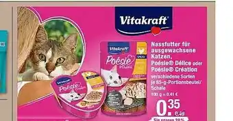 V Markt Vitakraft Nassfutter Für Ausgewachsene Katzen, Poésie Délice Oder Création Angebot