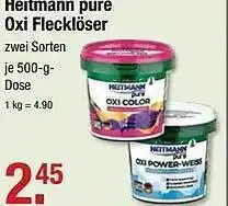 V Markt Heitmann Pur Oxi Flecklöser 500g Angebot