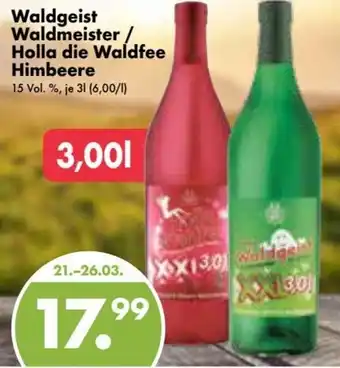 Trink und Spare Waldgeist Waldmeister/Holla die Waldfee Himbeere 3L Angebot