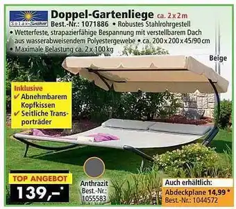 Norma24 Doppel-gartenliege Angebot