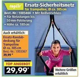 Norma24 Topfit Ersatz-sicherheitsnetz Angebot