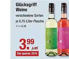 V Markt Glücksgriff Weine 0,75L Angebot