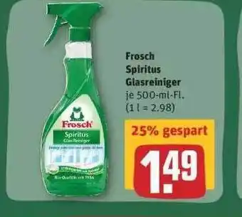 REWE Frosch Spiritus Glasreiniger Angebot