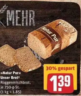 REWE »natur Pur« Unser Brot Angebot