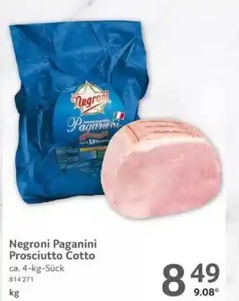 Selgros Negroni Paganini Prosciutto Cotto Angebot