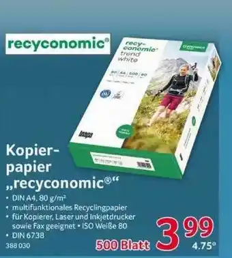 Selgros Kopier-papier „recyconomic” Angebot