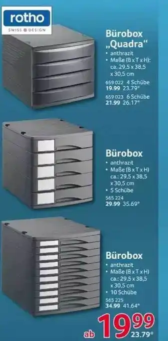 Selgros Bürobox „quadra” Rotho Angebot