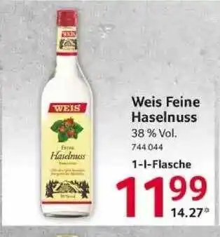 Selgros Weis Feine Haselnuss Angebot