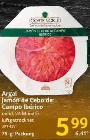 Selgros Argal Jamon De Cebo De Campo Lbérico Angebot