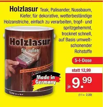 Zimmermann Holzlasur Angebot