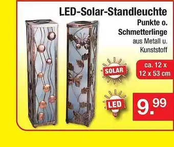 Zimmermann Led Solar Standleuchte Punkte O. Schmetterlinge Angebot