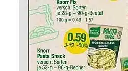 V Markt Knorr Fix Oder Pasta Snack Angebot