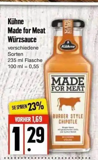 Edeka Kühne Made For Meat Würzsauce Verschiedene Sorten Angebot