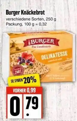 Edeka Burger Knäckebrot Verschiedene Sorten Angebot