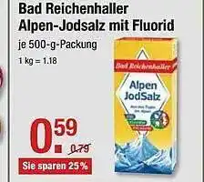 V Markt Bad Reichenhaller Alpen-jodsalz Mit Fluorid 500g Angebot