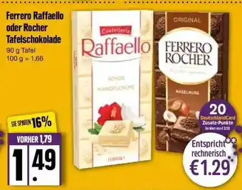 Edeka Ferrero Raffaello Oder Rocher Tafelschokolade Angebot