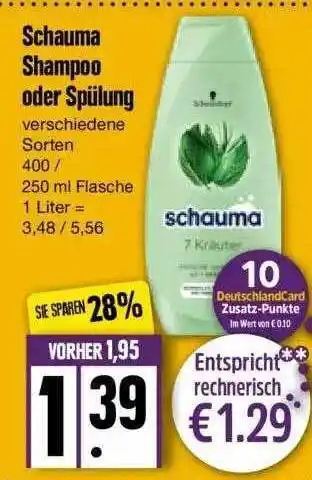 Edeka Schauma Shampoo Oder Spülung Verschiedene Sorten Angebot