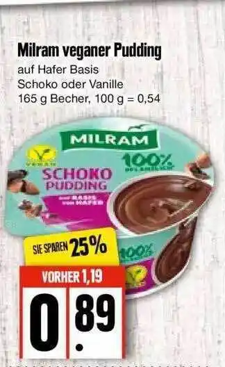 Edeka Milram Veganer Pudding Angebot