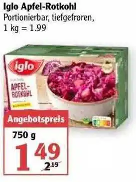 Globus Iglo Apfel-rotkohl Angebot