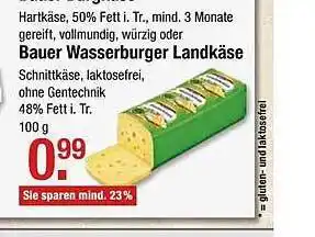 V Markt Bauer Wasserburger Landkäse 100g Angebot