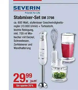 V Markt Severin Stabmixer-set Sm3798 Angebot