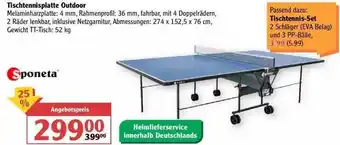 Globus Sponeta Tischtennisplatte Outdoor , Tischtennis-set Angebot