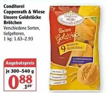 Globus Conditorei Coppenrath & Wiese Unsere Goldstücke Brötchen Angebot