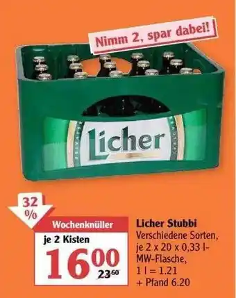 Globus Licher Stubbi Angebot