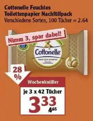 Globus Cottonelle Feuchtes Toilettenpapier Nachfüllpack Angebot