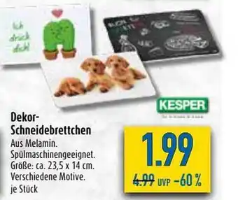 diska Kesper Dekor Schneidebrettchen Angebot