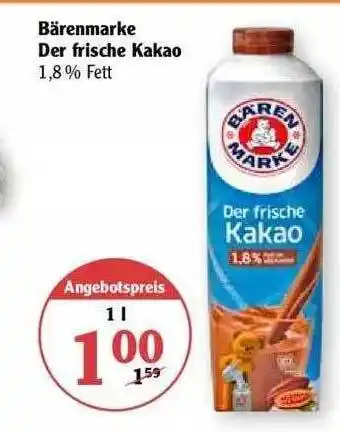 Globus Bärenmarke Der Frische Kakao Angebot