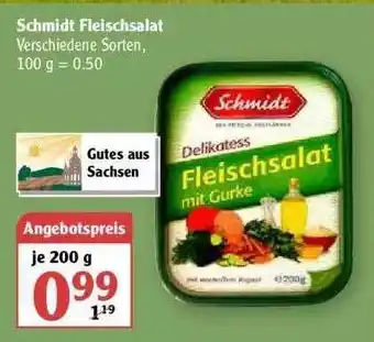 Globus Schmidt Fleischsalat Angebot