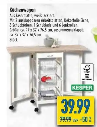 diska Kesper Küchenwagen Angebot