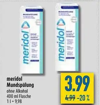 diska Meridol Mundspülung 400ml Angebot