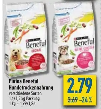 diska Purina Beneful Hundetrockennahrung Angebot