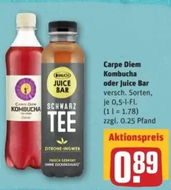 REWE Center Carpe Diem Kombucha oder Juice Bar 0,5L Angebot