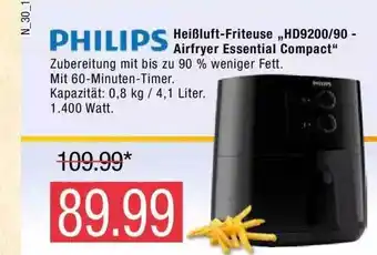 Marktkauf Philips Heißluft-friteuse Hd9200-90 Airfryer Essential Compact Angebot